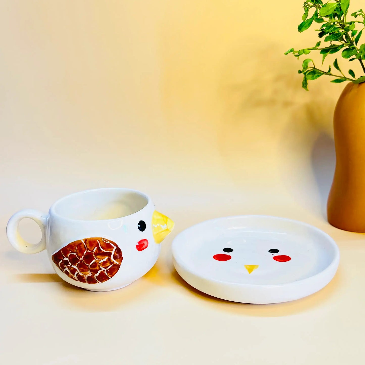 Yellow Bird Cup and Saucer Set