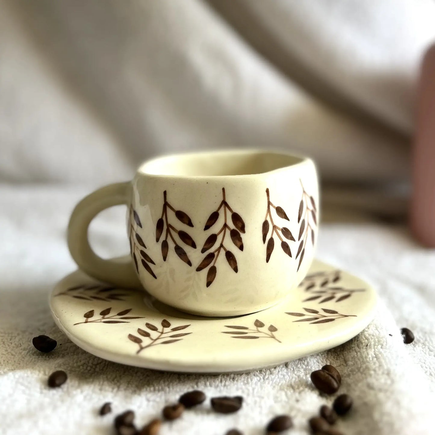 Leaf Cup and Saucer Set
