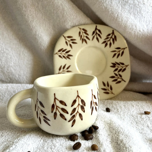 Leaf Cup and Saucer Set