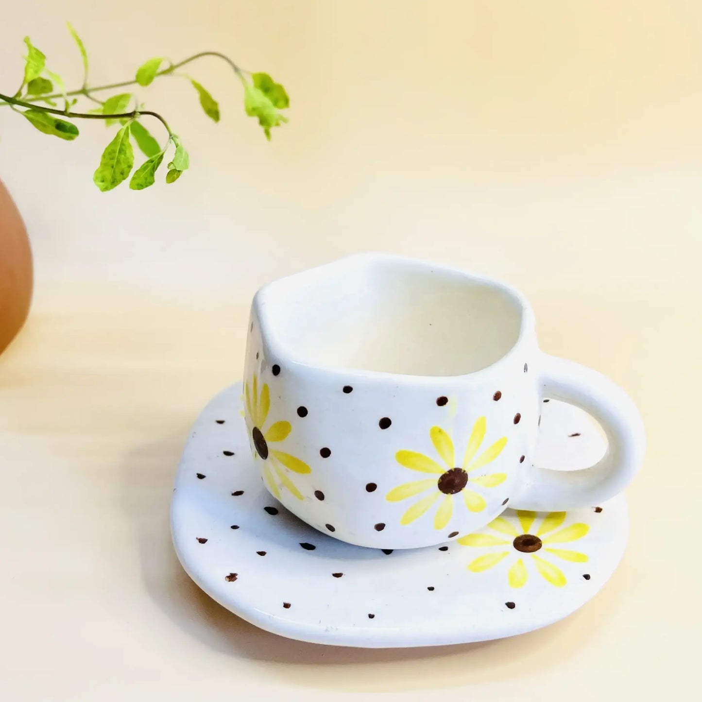 Daisy Sunset Cup and Saucer Set