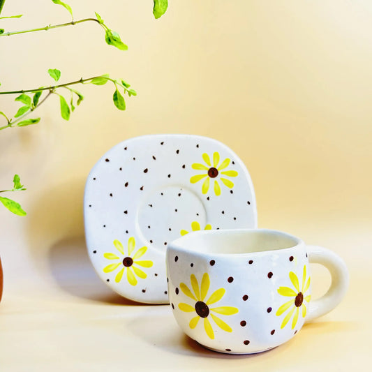 Daisy Sunset Cup and Saucer Set