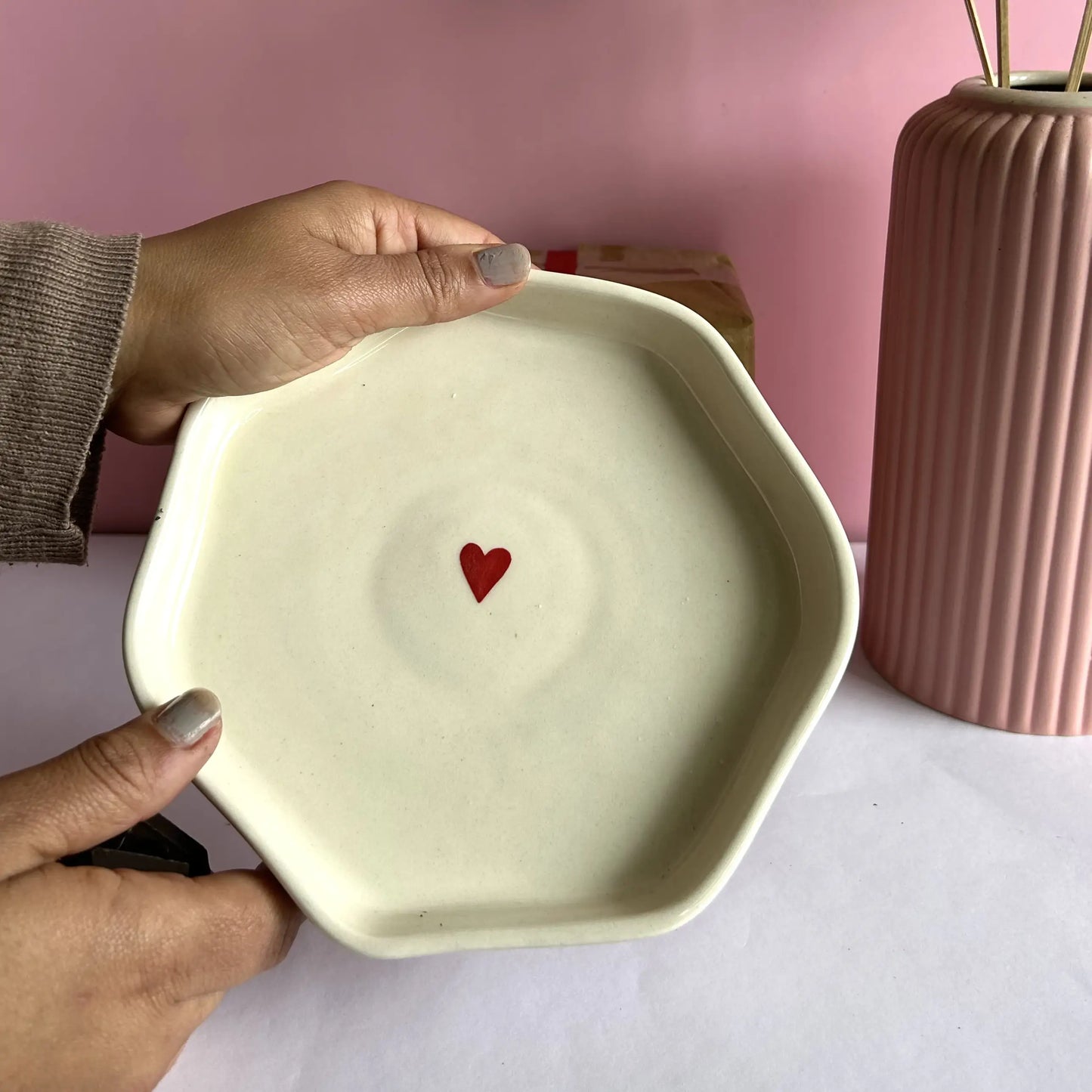 Handcrafted Ceramic Heart Plate