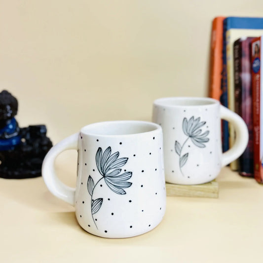 Embossed Leaf Sketch Mug