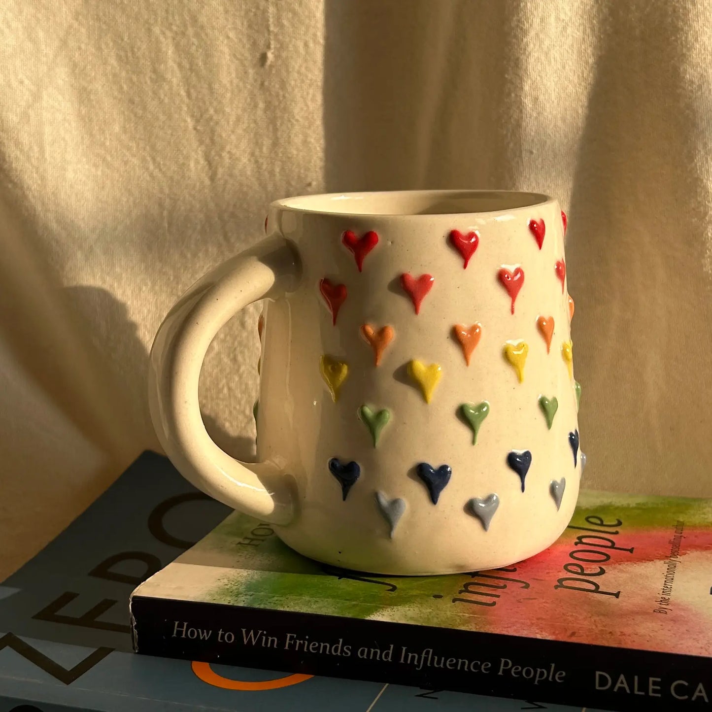 Multi-Coloured 3D Heart Mug