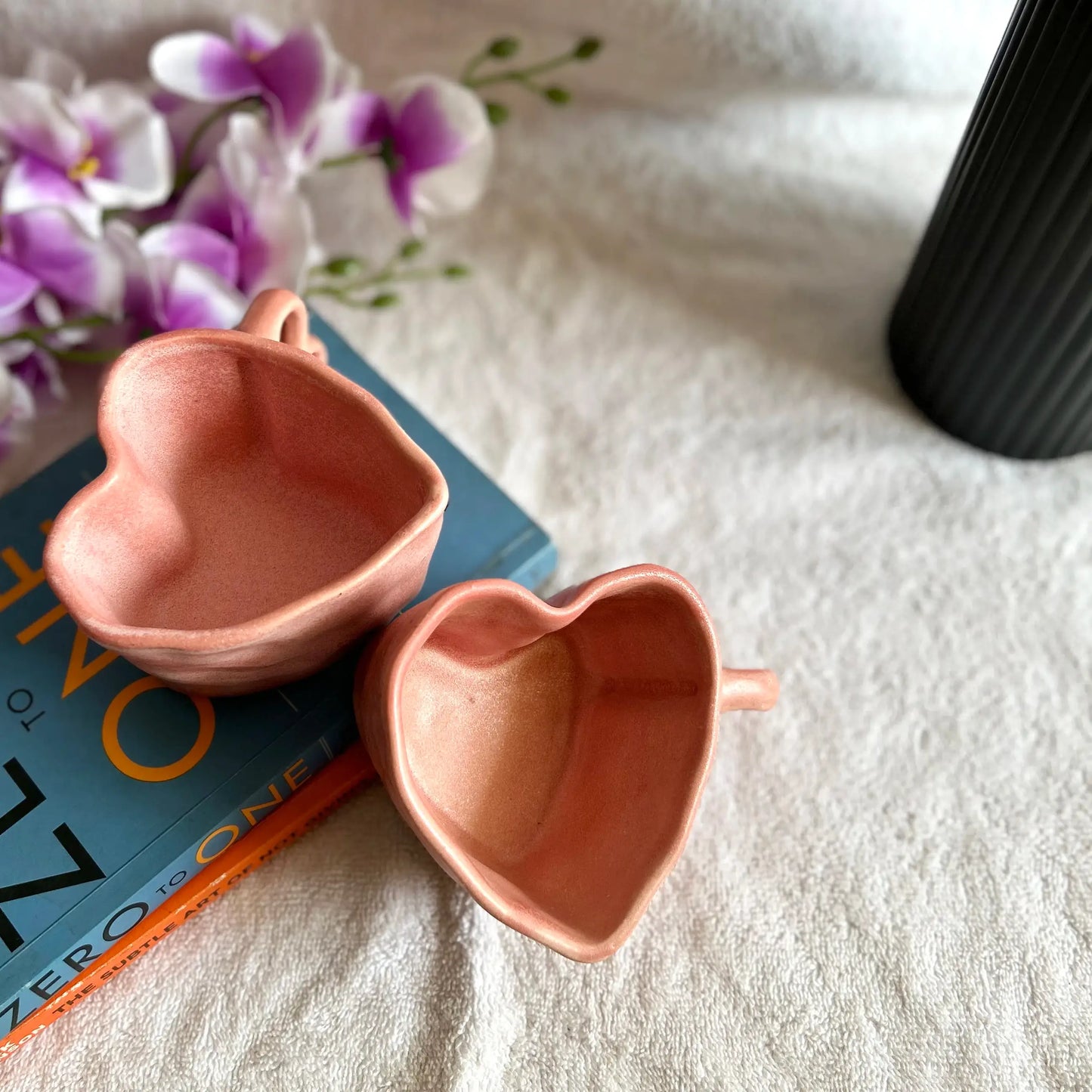 Heart-Shaped Ceramic Mug (Pink | Matte Finish)