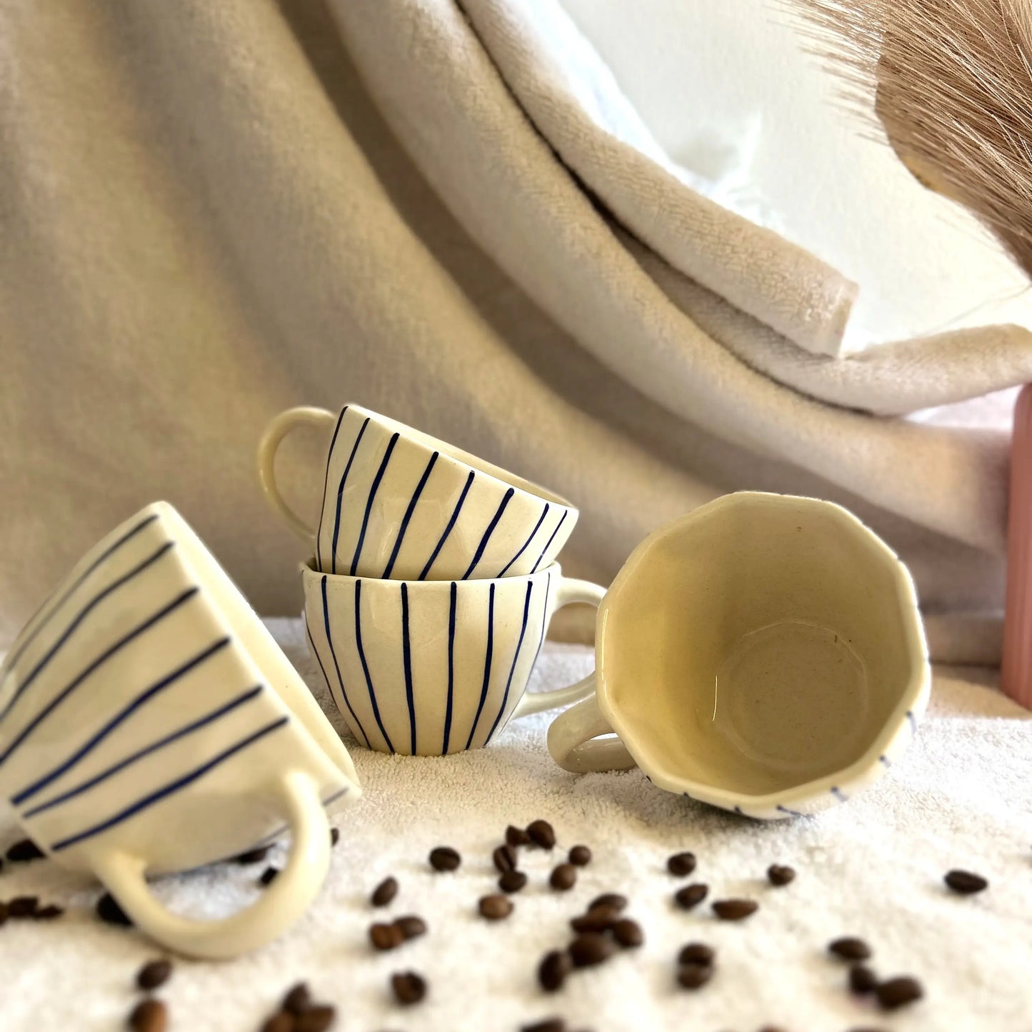 Blue Strip Line Cup