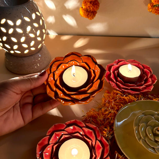 Lotus Tea Light Holder (Set Of 5)
