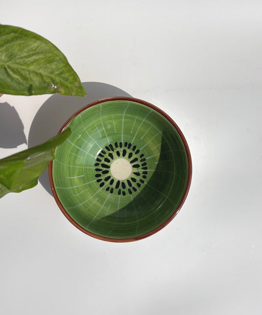 Handmade Ceramic Kiwi Bowl