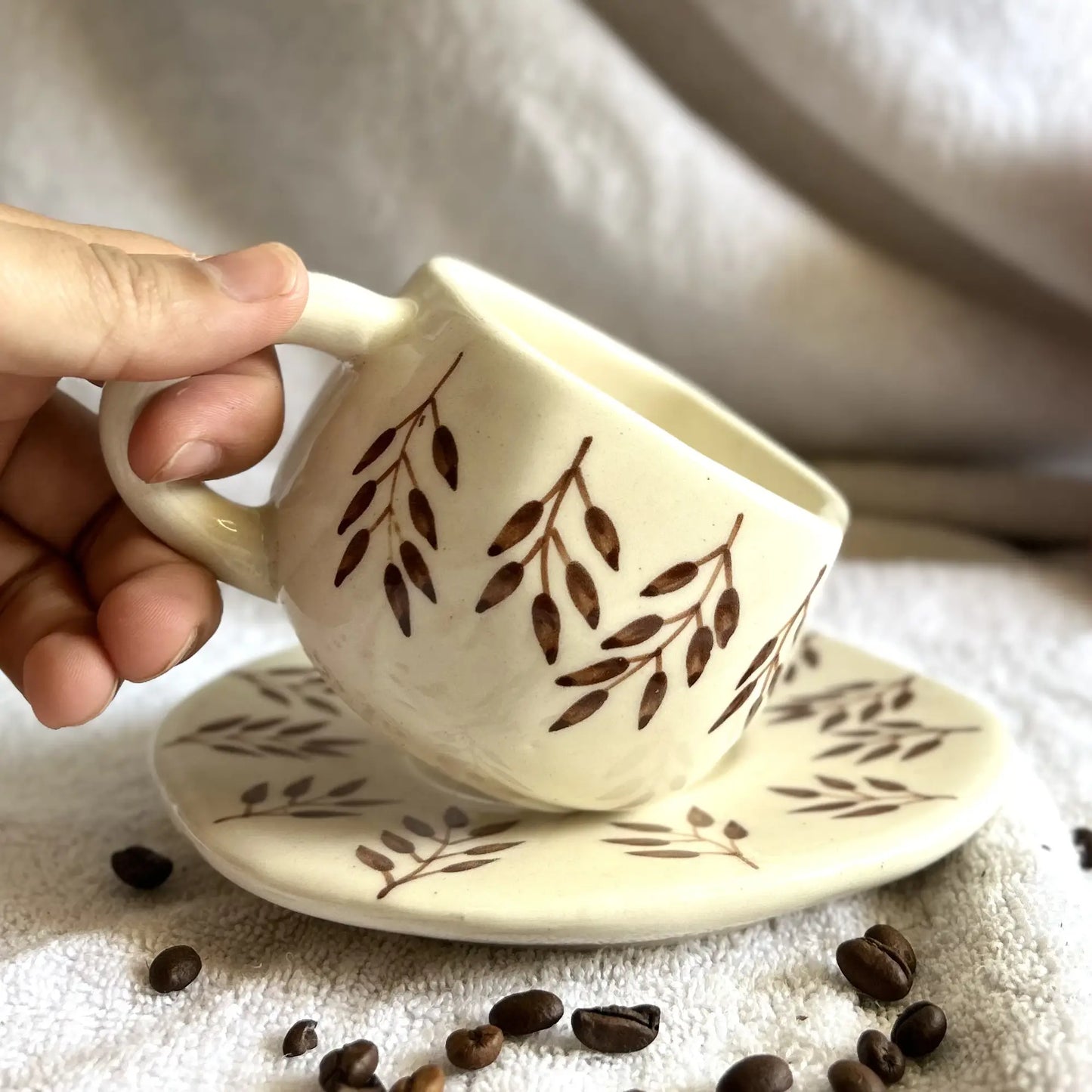 Leaf Cup and Saucer Set