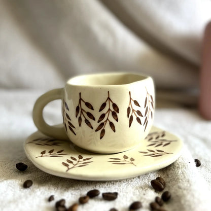 Leaf Cup and Saucer Set
