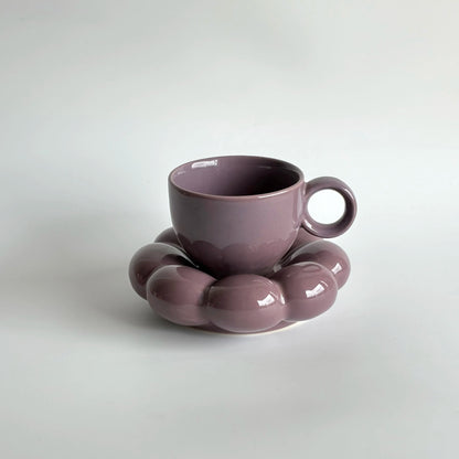 Purple ceramic cup
