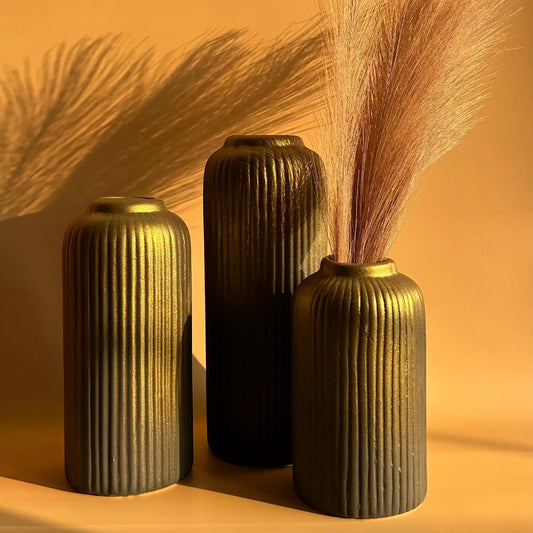 Glazed Ribbon Vase - Combo