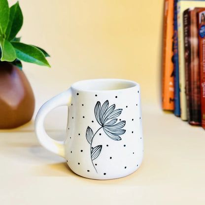Embossed Leaf Sketch Mug