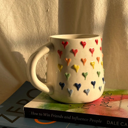 Multi-Coloured 3D Heart Mug