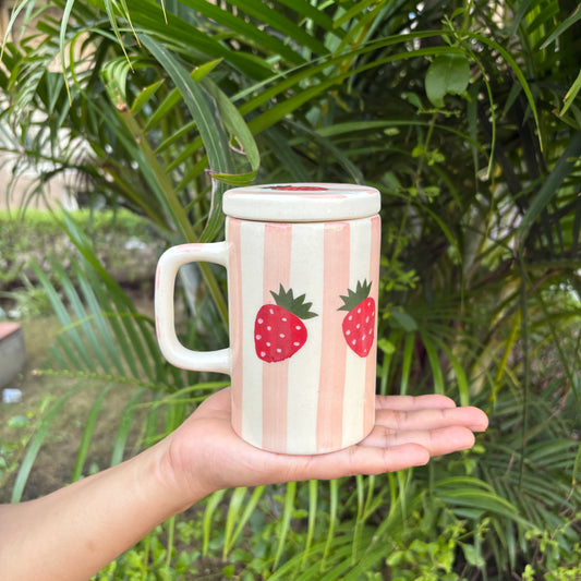 Strawberry Mug With Lid